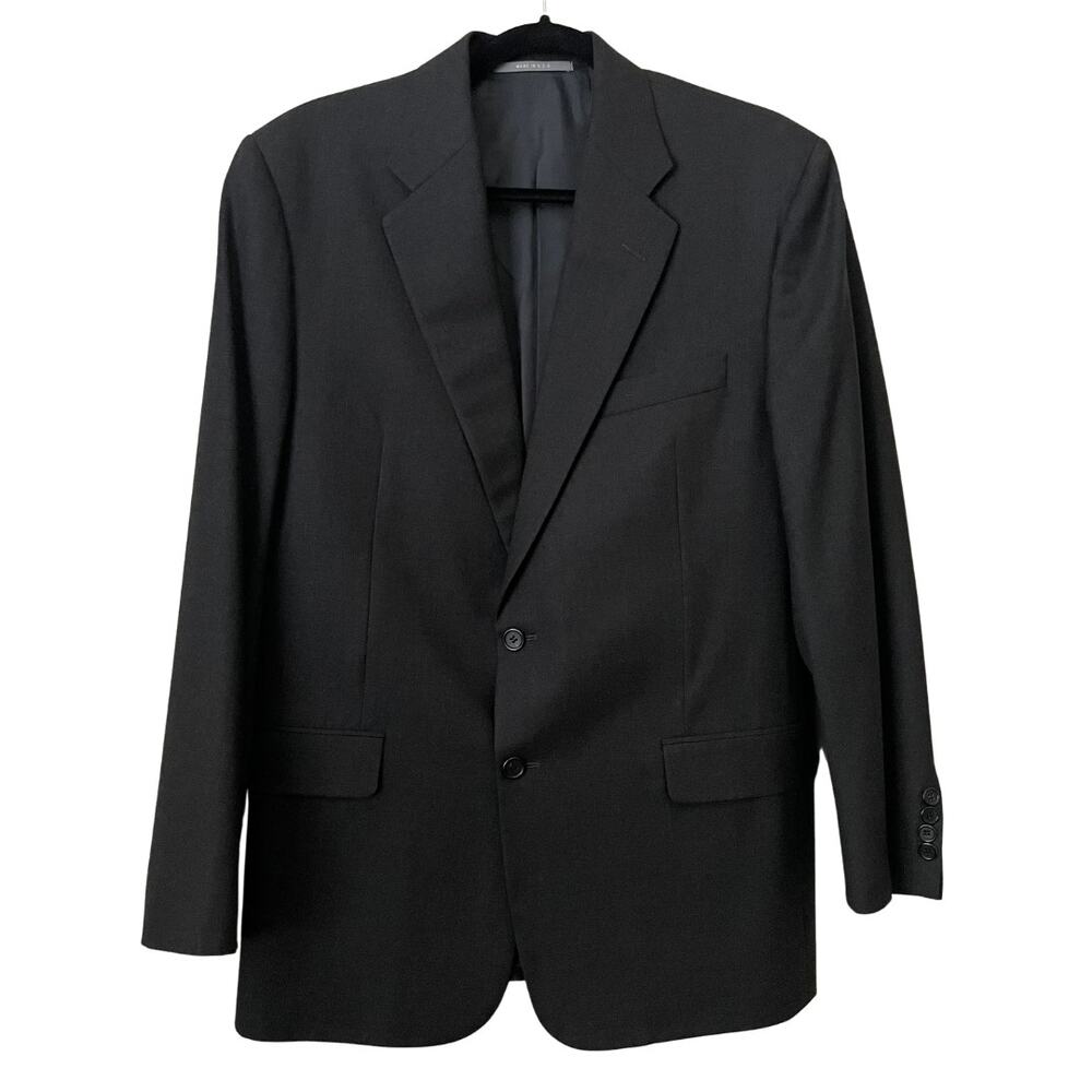 Hickey Freeman Blazer Mens 42R Gray Loro Piana Tasmanian Super 130s Worsted Wool